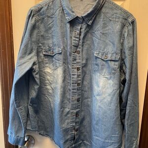 Denim Button-Up Shirt